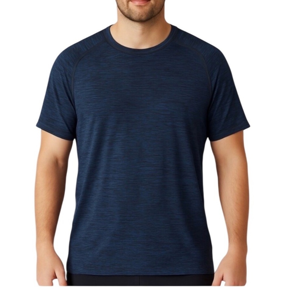 Lululemon Metal Vent Tech Shirt Men's XL Dark Heather Navy Blue Seamless Run